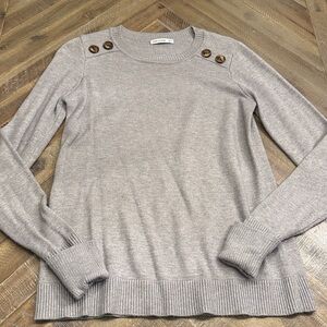 Pink Clover Heather Gray Knit Top